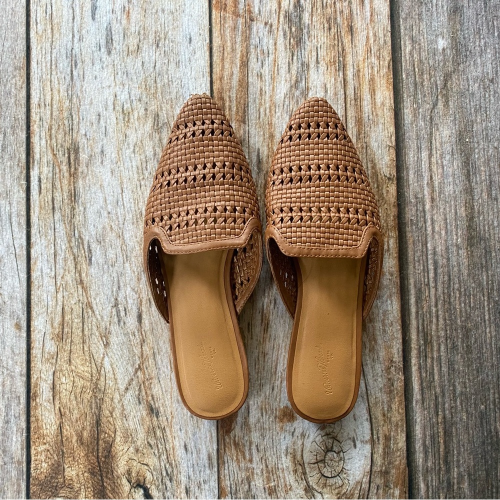 Brown slip on shoes